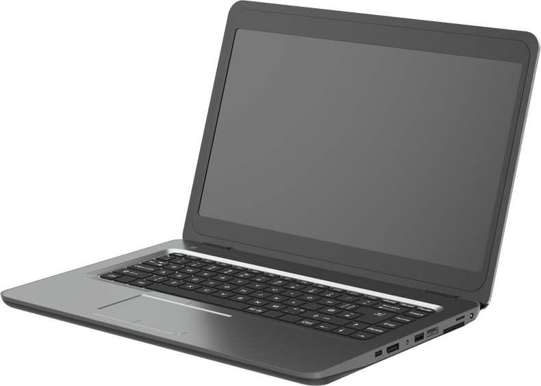 3D rendering illustration of a laptop computer